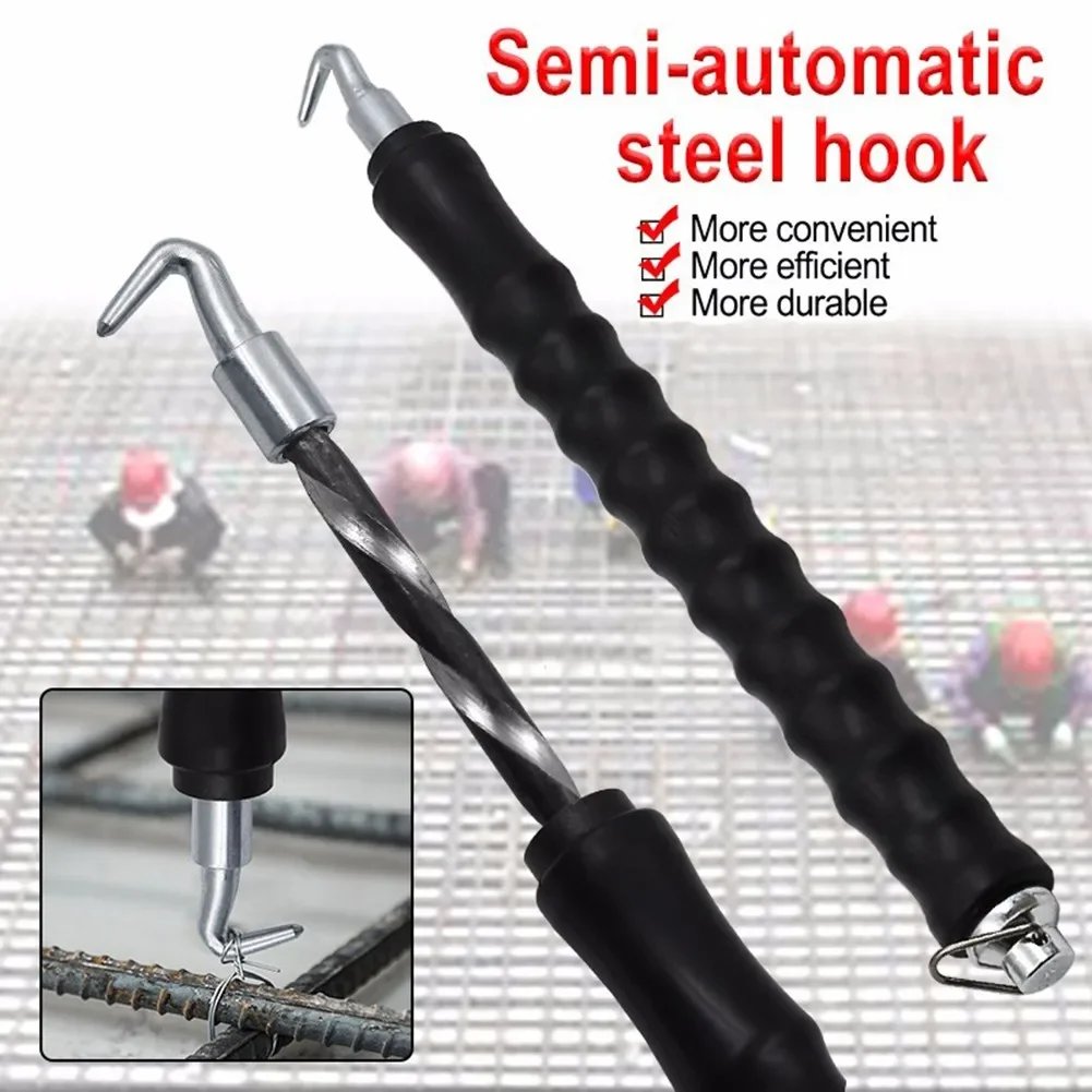 Rebar Tie Wire Twister Hook Semi Automatic Steel Bar Hook Straight Pull Binding Iron Wire Binding Hooks Steel Bar Tying Hooks