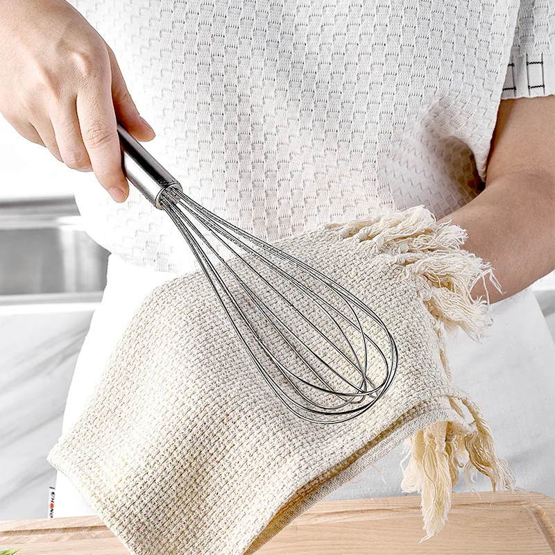 8/10/12 inches Stainless Steel Balloon Wire Whisk Manual Egg Beater Mixer  Kitchen Baking Utensil Milk Cream Butter Whisk Mixer - AliExpress