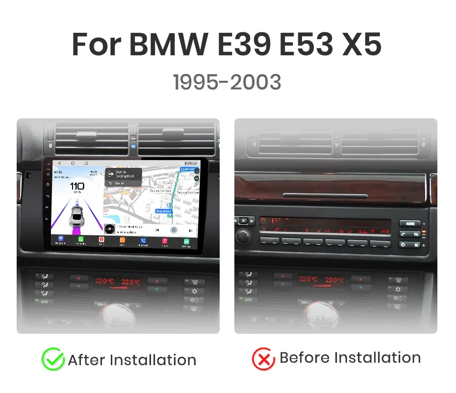 Qualcomm Chip 8 Core für BMW 5 E39 1995–2003 E53 X5 M5 CarPlay für Apple Android Auto Autoradio GPS IPS RDS FM WiFi BT 4G – Detail 6