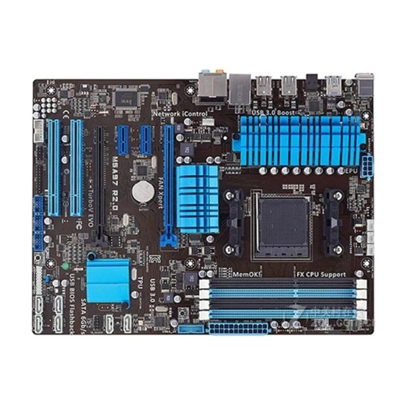 

Материнская плата AMD 970 M5A97 R2.0 б/у, оригинальная розетка AM3 + AM3 DDR3 32 Гб USB2.0 USB3.0 SATA3, десктопная материнская плата