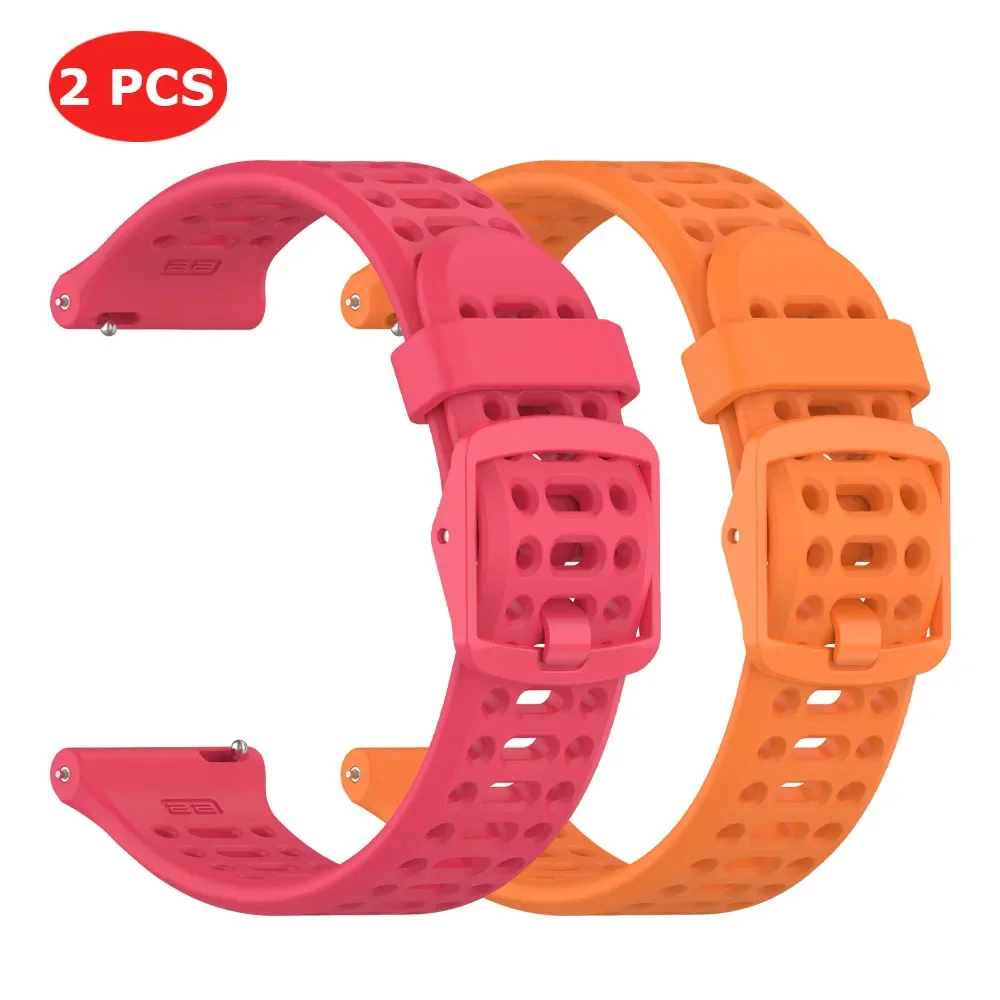 Silicone Sports Bracelet - Universal Smartwatch Strap (20/22mm)