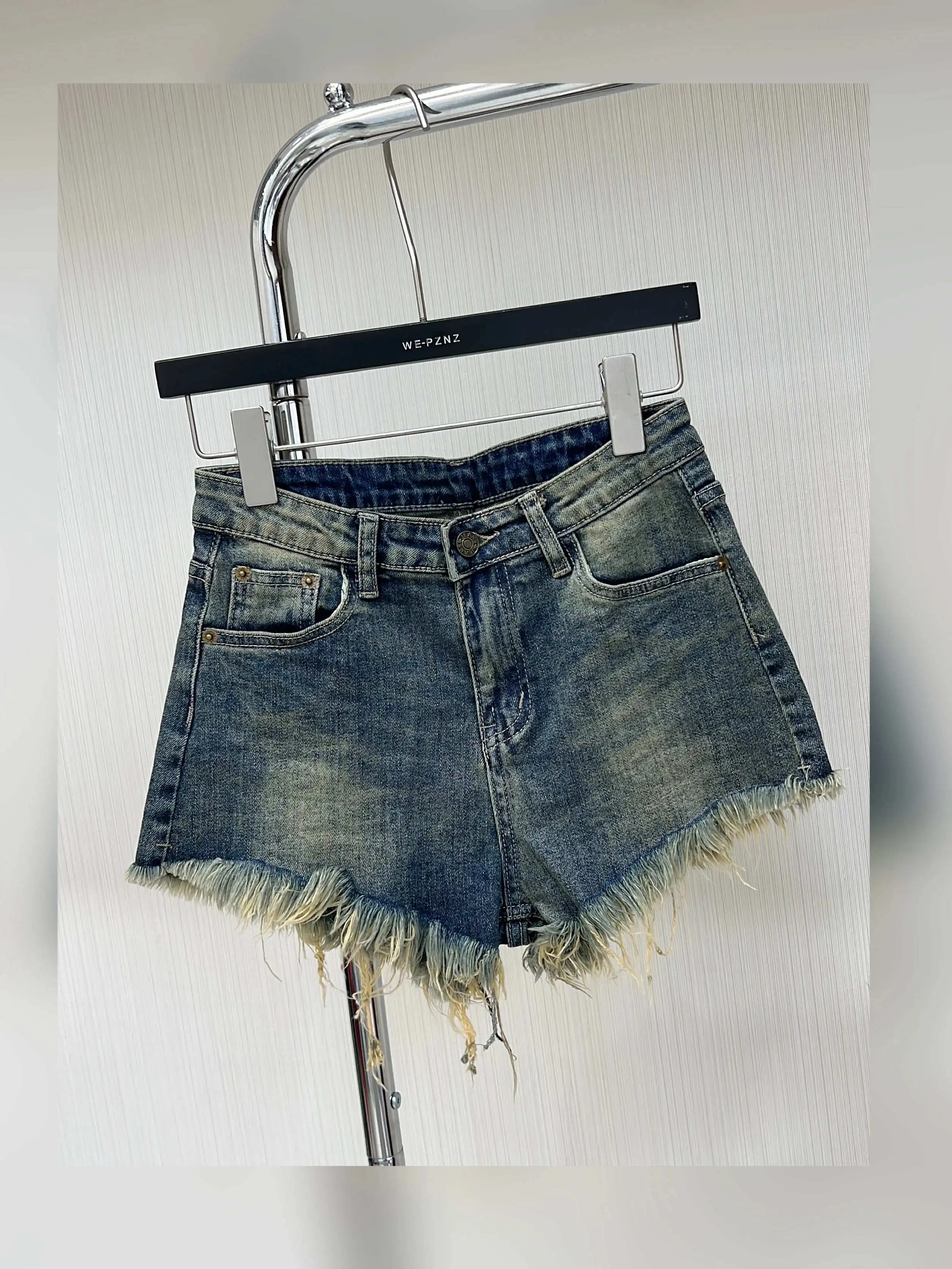 new summer fashion casual sexy cotton stretch brand young female women girls Do old high waist denim shorts