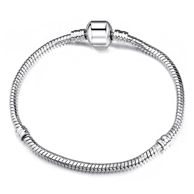 High Quality Silver Snake Chain Fine Pandora Bracelet 925 Fit European Authentic Charm Bracelet for Women DIY Jewelry Making 1