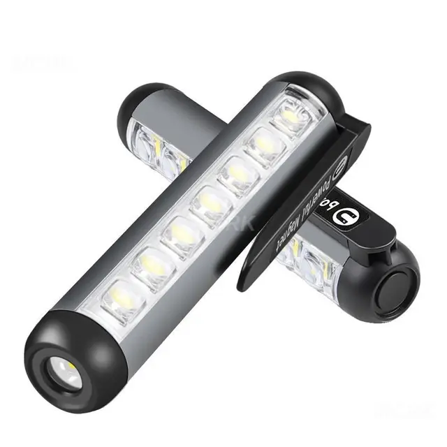 LED Flashlight 18650 Battery High Power Rechargeable Flashlights Magnet Work Light COB Torches Outdoor Camping Lantern