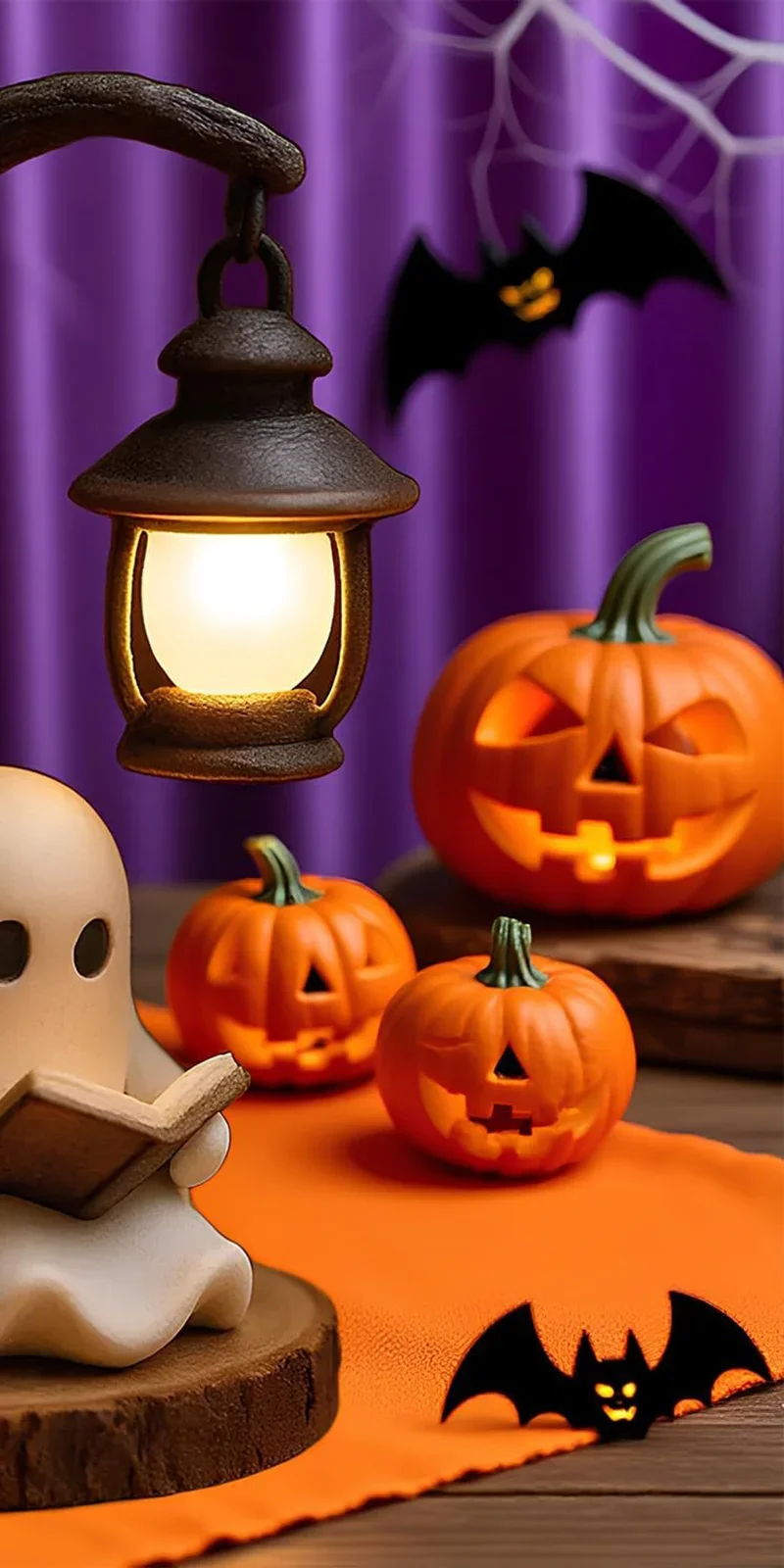 Resin Halloween Ghost Night Light Decorative Lamp
