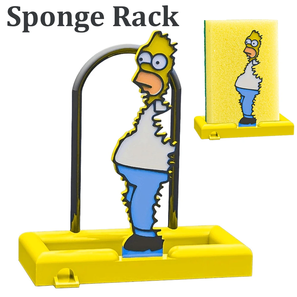 Cartoon Sink Sponge Rack Kitchen Sponge Holder Caddy Sink Holder Drying Rack Organizer Kitchen Supplies kitchen storage rack sink sponge rack sink sponge holder