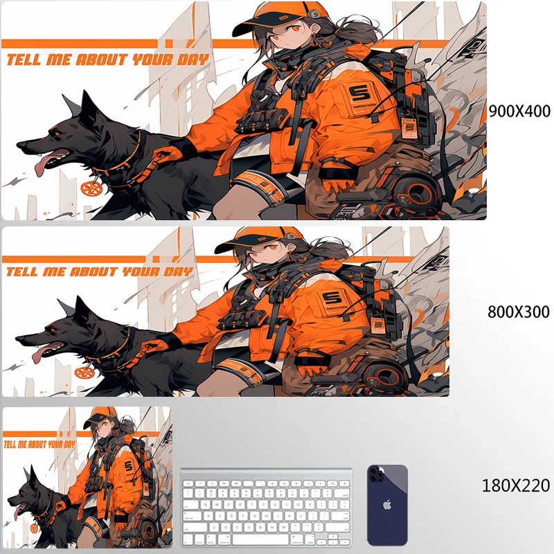 thumbnail image 1 of Alfombrilla de ratón XXL para ordenador, teclado HD para niño y Doberman, alfombrilla de goma Natural suave para ordenador portátil, alfombrilla antideslizante para ratón, alfombrilla de escritorio Ka, 1 of 5