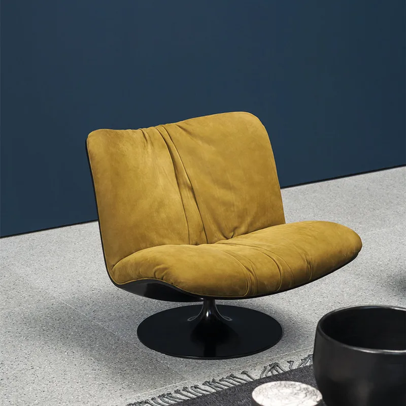 

Single art sofa chair FRP model room light luxury high back reception leisure swivel chair