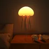 RGB Cartoon Jellyfish Night Lights Voice Control Jellyfish LED Bedside Lamp USB Gradient Colorful Kid Bedroom Ambient Night Lamp 2
