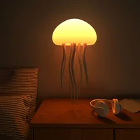 RGB Cartoon Jellyfish Night Lights Voice Control Jellyfish LED Bedside Lamp USB Gradient Colorful Kid Bedroom Ambient Night Lamp 2