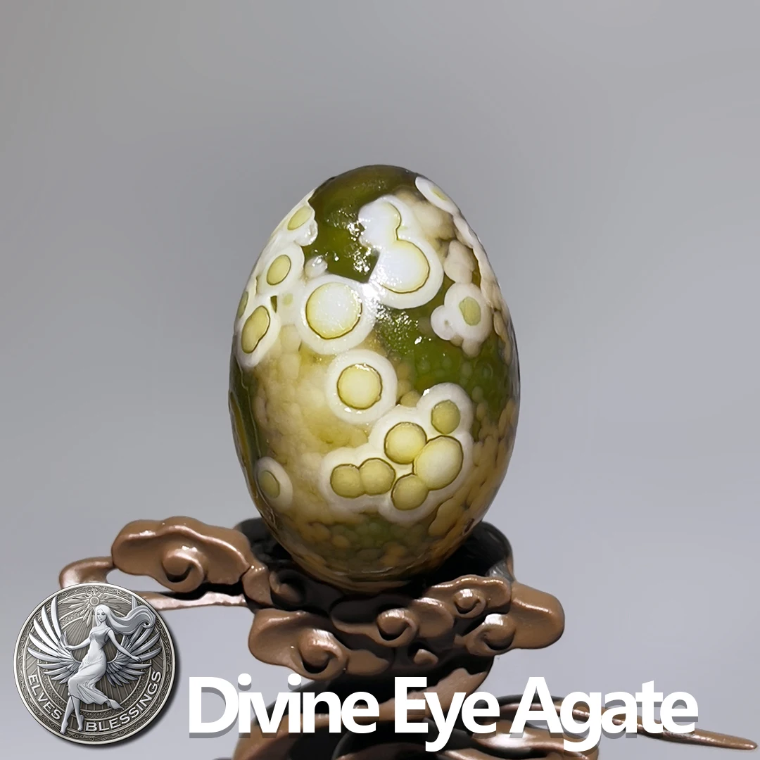 

Pure Natural Wishing Agate Rough Stone Colorful Flower Eye Agate Rare And Precious Bead For Jewelry DIY Decoration Amulet