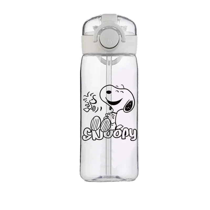 Anime Snoopy Cup Cartoon Drinking Cup Plastic Transparent Hand Children's Men and Women New Cute Direct Drinking Cup with Straw 5