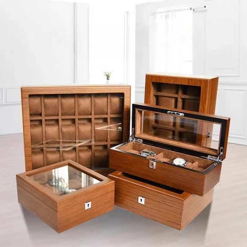 

Retro Wooden Watch Display Case Jewelry Collection Storage Durable Packaging Holder Watch Organizer Gift Box Casket Relojes 904L