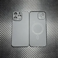 carbon fiber for magsafe Magnetic for iPhone 15 pro max case lens protection aramid fiber Fine hole cover for iPhone 15 pro