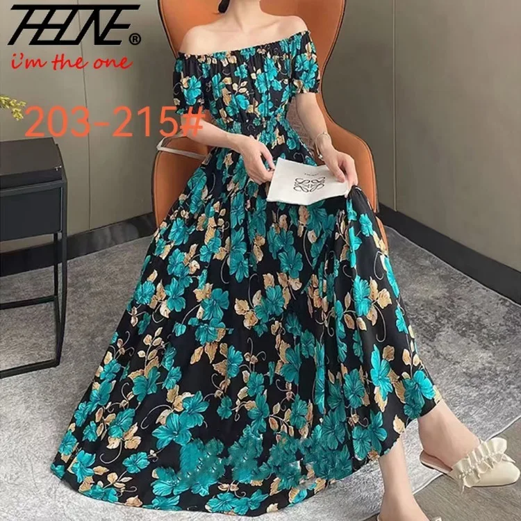 THHONE Vestidos Robe Maxi Long Summer Dress Women Indian Clothes Bohemian Cotton Linen Floral Beach Korean Casual Boho Dresses