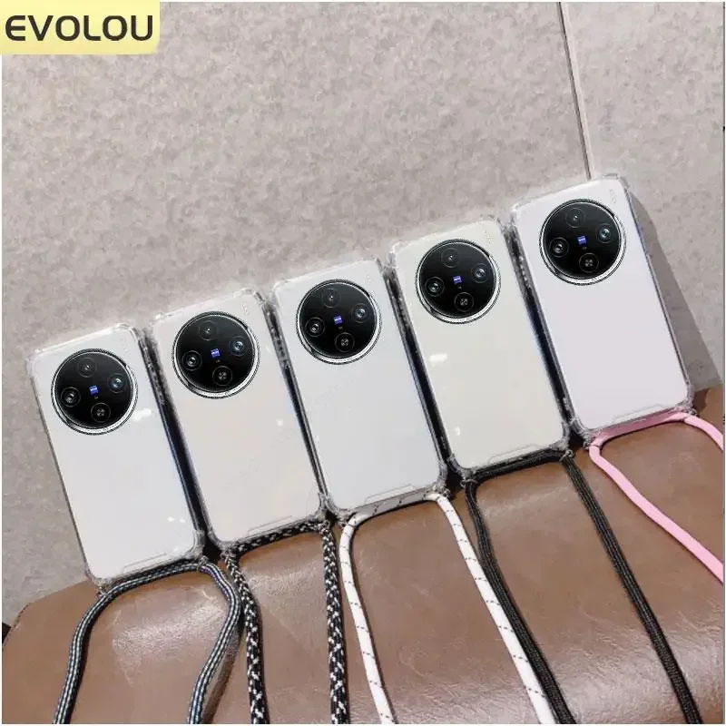 Shockproof Silicone Crossbody Necklace Transparent Phone Case