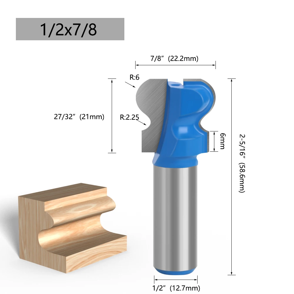 12mm 1/2 "Schaft 12,7mm Doppel Finger Router Bits Für Holz Industrie Grade Fräser Holzbearbeitung Werkzeuge MC03190 – Detail 11
