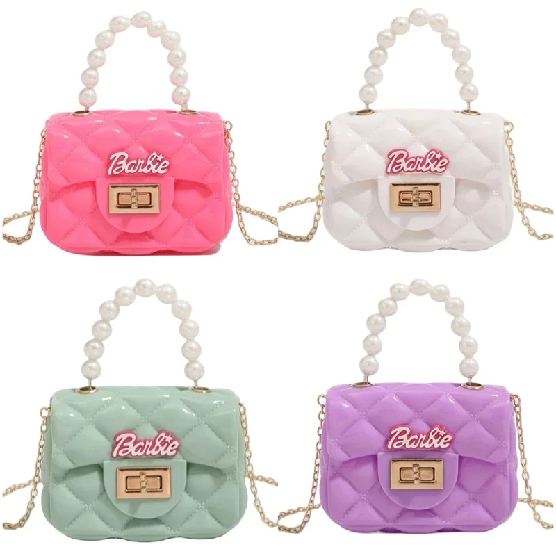 

Сумка через плечо с аниме Барби, мультяшная Милая женская модная мини-сумка с жемчужной цепочкой, Милая принцесса, искусственная монетница, сумочка, подарок