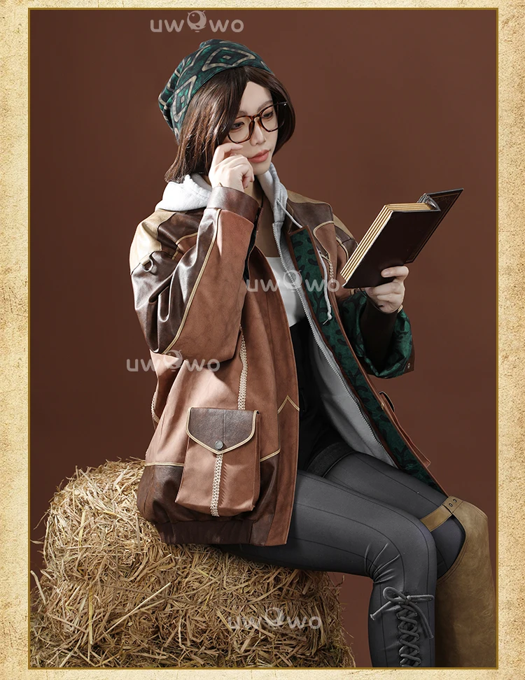 Alma Cosplay Kostüm Monster Hunter Wilds mit Brille für Frauen 5