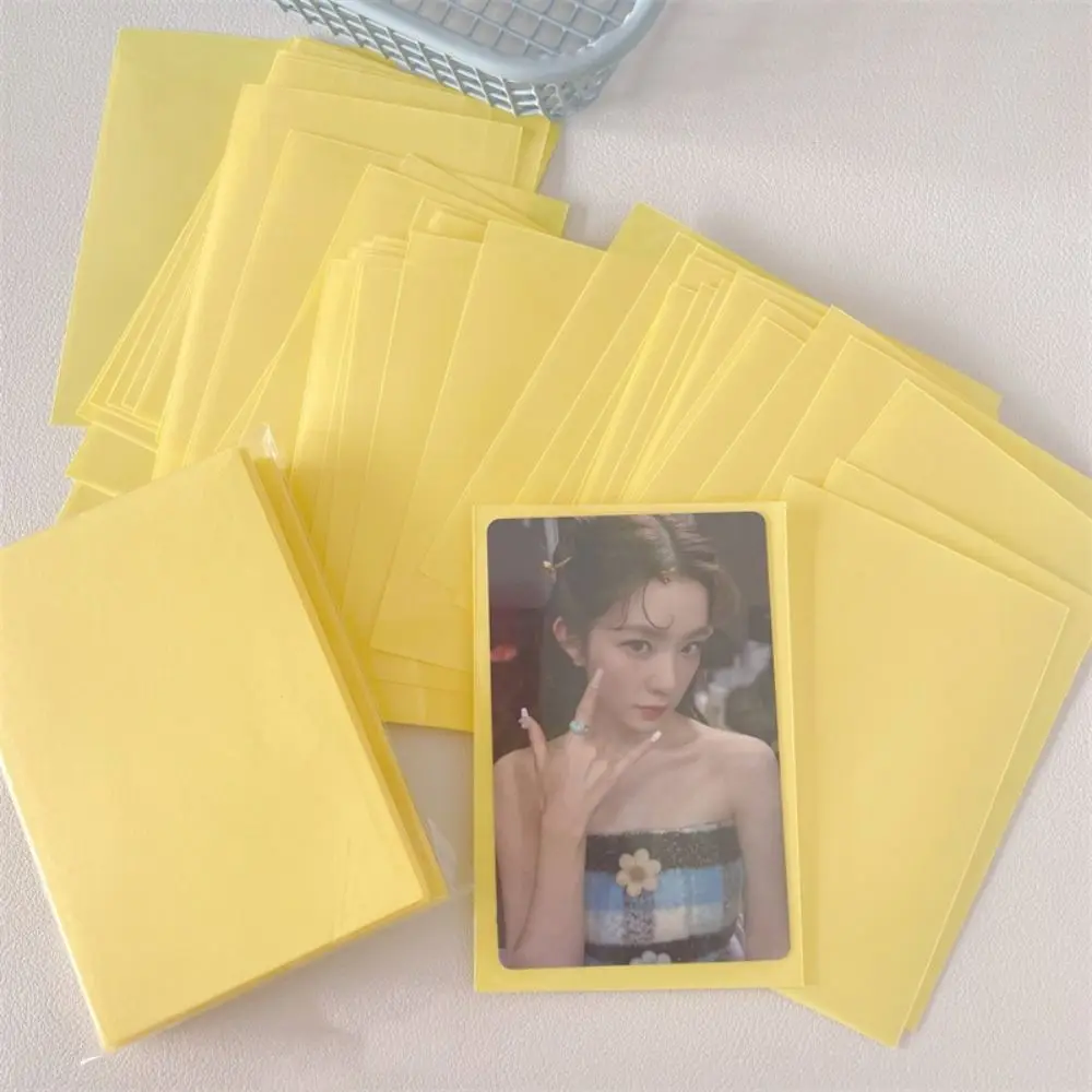 Bolsa de almacenamiento protectora para tarjetas fotográficas, fundas para sesión fotográfica, Macaro Color Kpop Toploader, Idol, 10 unids/lote por paquete