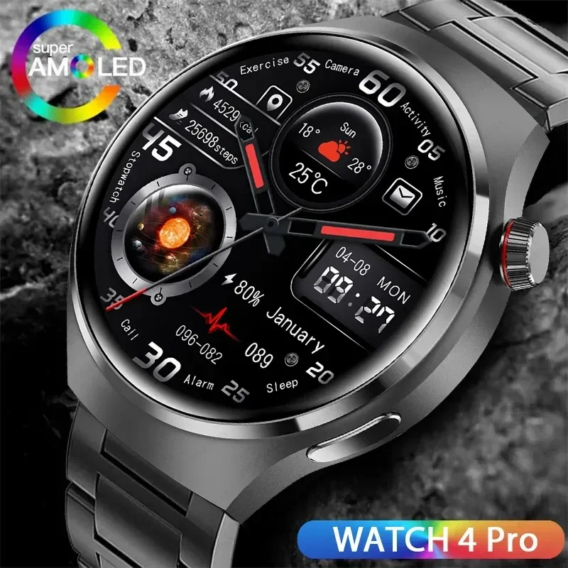 

2023 NFC Smart Watch Men GT4 Pro AMOLED Screen Heart Rate Bluetooth Call IP68 Waterproof SmartWatch For Huawei Xiaomi GT3 Pro