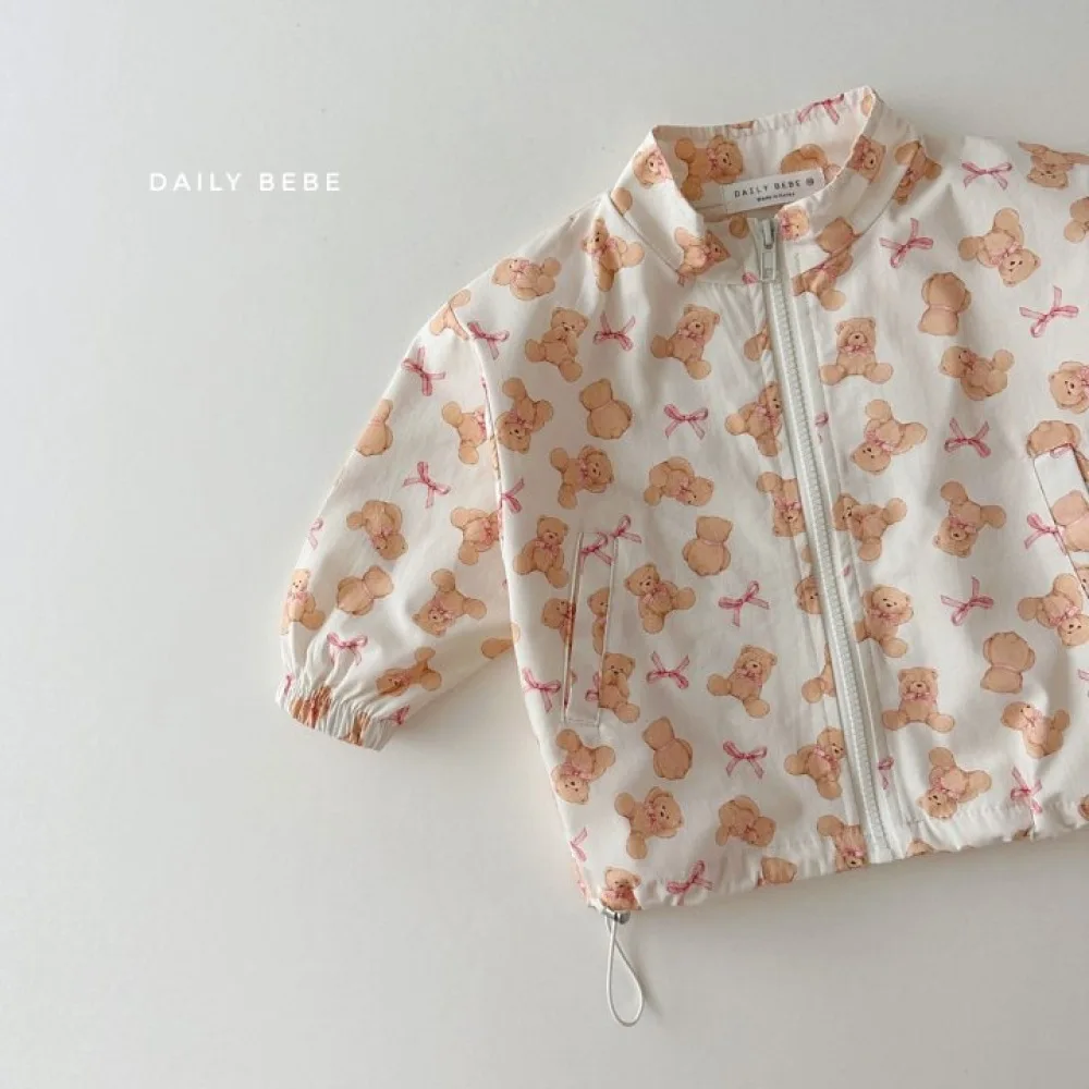 Description Picture 6 of item2025 Summer New Baby Cute Cartoon Print Coat Long Sleeve Infant Girl Sunscreen Jacket Kids Boys Zipper Coat Children Clothes