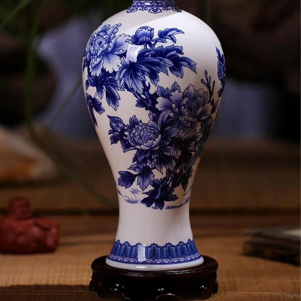1 pc Solid Wood Display Stand Base 5.4x1 inch/13.8x2.3cm Circular Pedestal Vase Display Stand Oriental Carved Wooden Pedestal