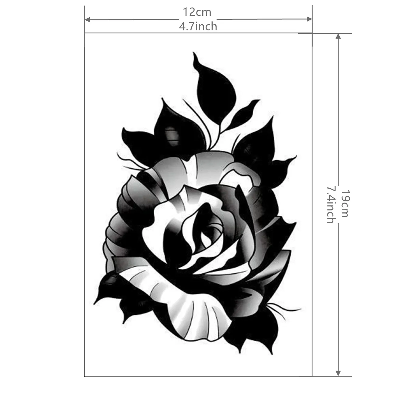 Hand Flower Tattoo Sticker Waterproof Lasting Temporary Tattoo 1 Sheet