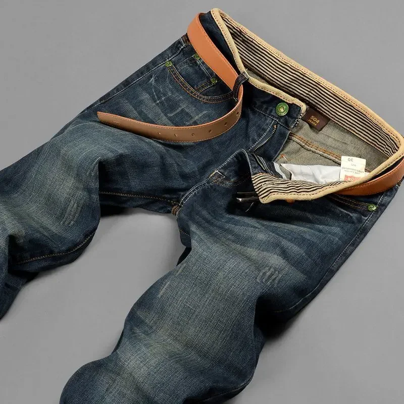 New Men's Spring Autumn Jeans Classic Male Skinny Straight Stretch Brand Denim Pants Summer Overalls Slim Fit Trouser Men Jeans 3