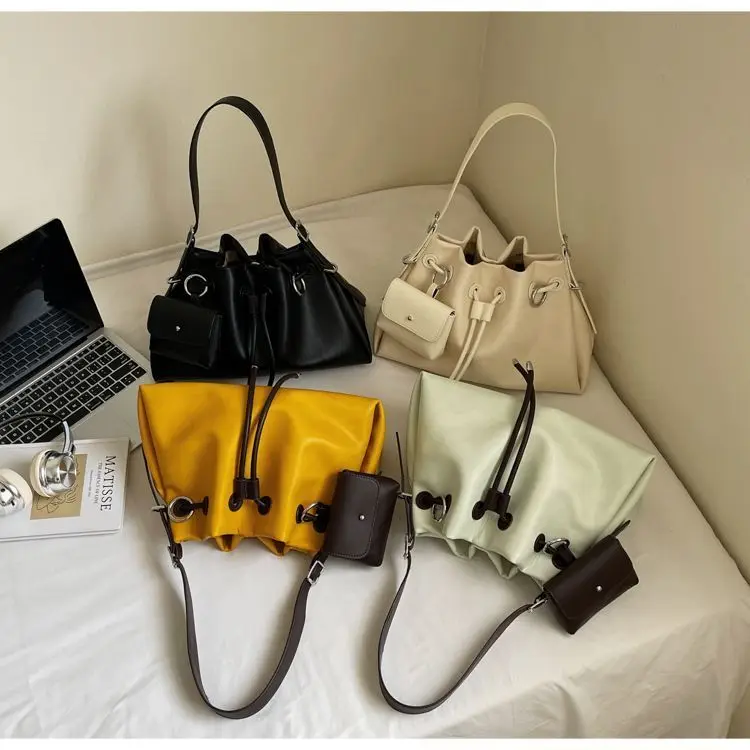 JIAERDI Vintage Green Bucket Bag Purse Women Versatile Casual Luxury Design Crossbody Bags Female Retro Y2k Handbag Aesthetic