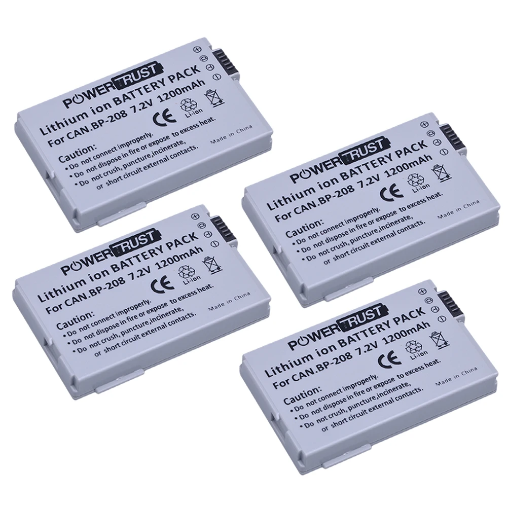 Фото Аккумулятор BP-208 BP208 для камеры Canon DC10 DC19 DC20 DC21 DC22 DC40 DC50 DC51 DC95 DC100 DC200 DC201 DC210 №1