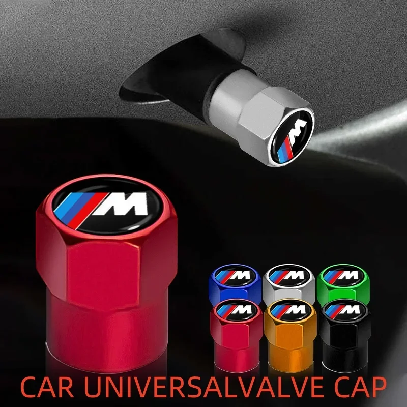 BMW M F11, F07, F01, F02, F30, F34 35 36 GT, E39, E46, E90, E60 용 4개 자동차 휠 타이어 금속 밸브 커버 디펜더 장식