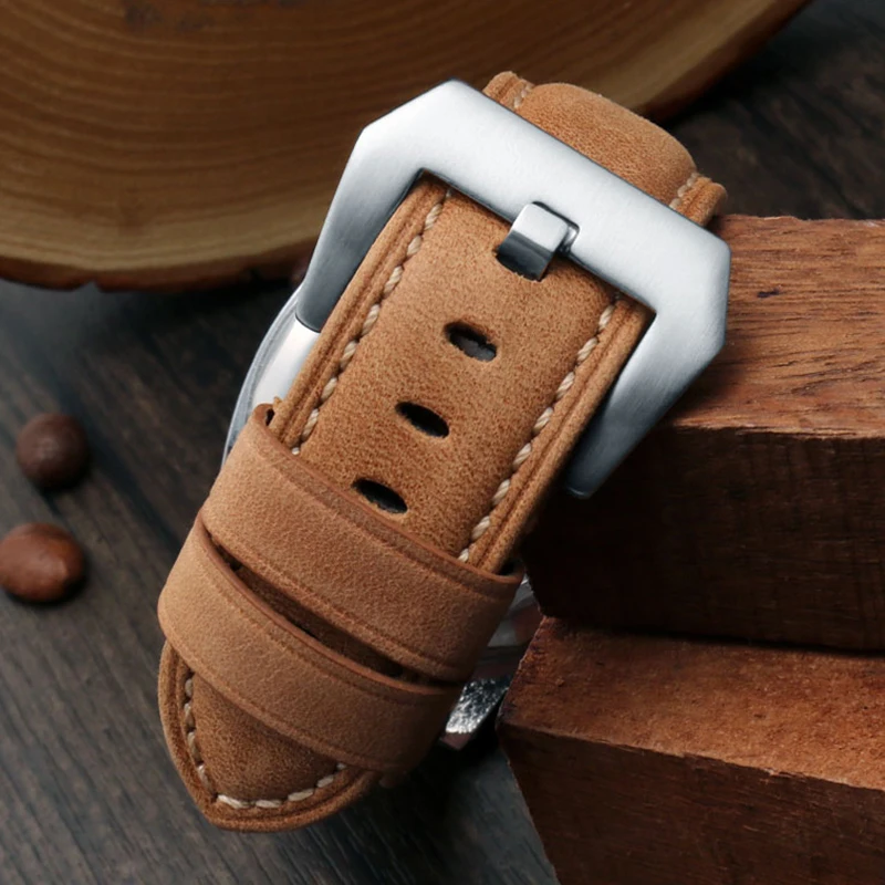 20Mm 22Mm 24Mm 26Mm New Matte Vintage Retro Crazy Horse Cinturino In Pelle Per Per-Nahai Casio Citizen Seiko Iwc Bracciale Cinturino