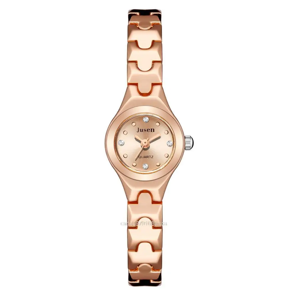 Fashion Women Watches Rose Gold Luxury Stainless Steel Qualities Small Ladies Wristwatches Diamond Female Bracelet Watch Gifts 2