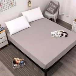 Waterproof Soft Breathable Grey Bed Fitted Sheet - 120X200X30cm (Grey)