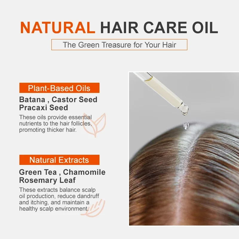 PURC Batana Hair Growth Oil Hair Loss Treatment Strengthening Roots Growth Products for Men Women Care 50ml