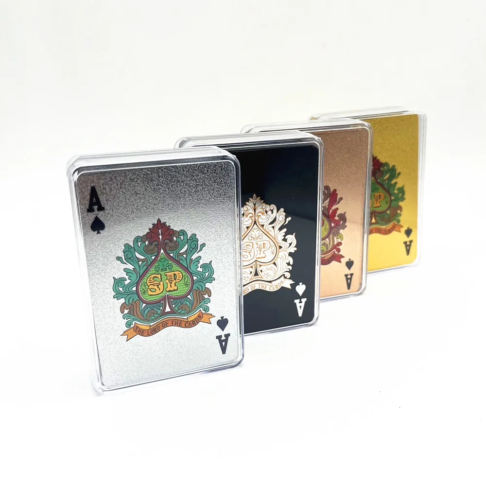 Plastic Poker Cards 1 Deck Playing Cards Poker Set Card Storage Box Transparent Acrylic Box