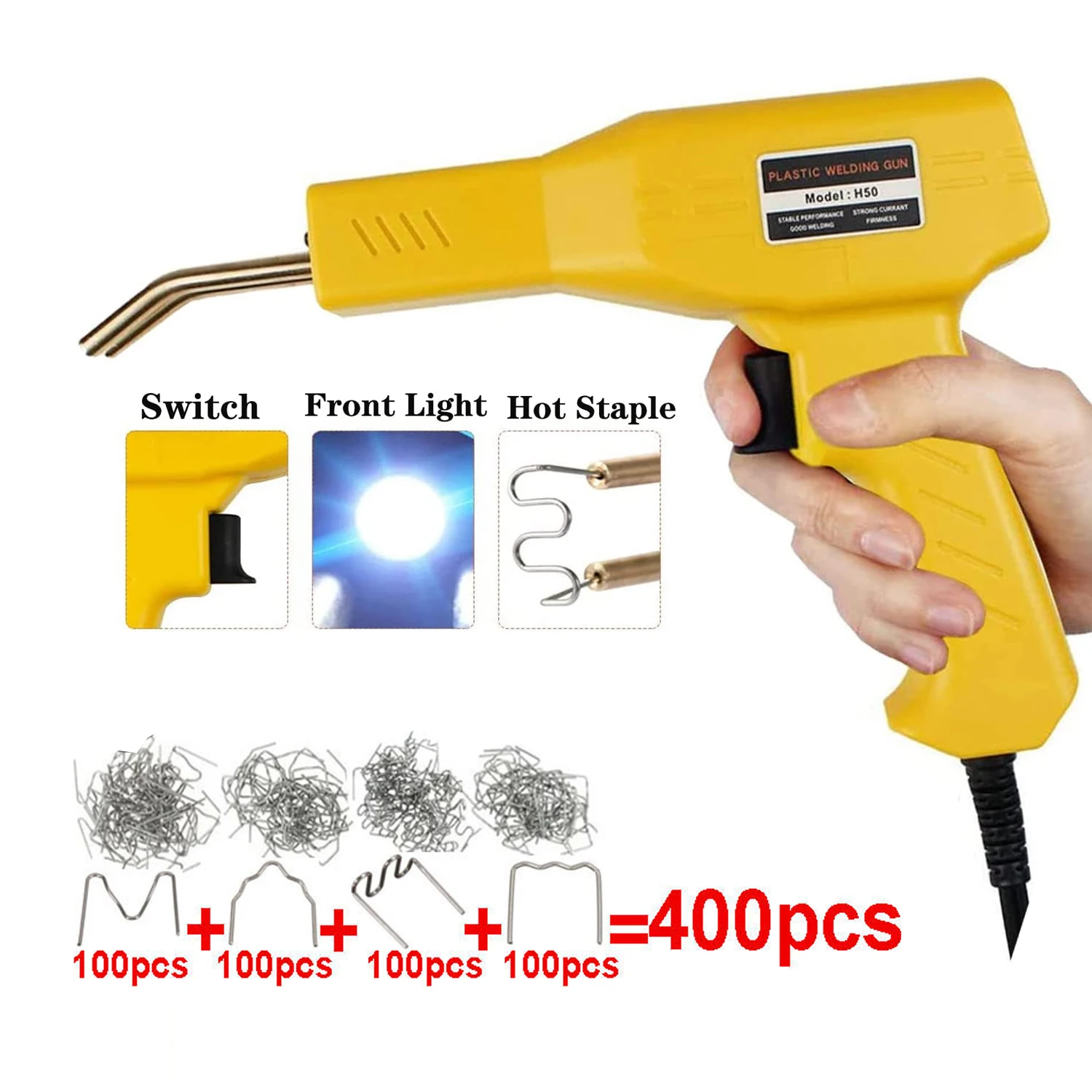 Heat Gun Plastic Welding Machine Box Bumper Soldering Iron Staples
