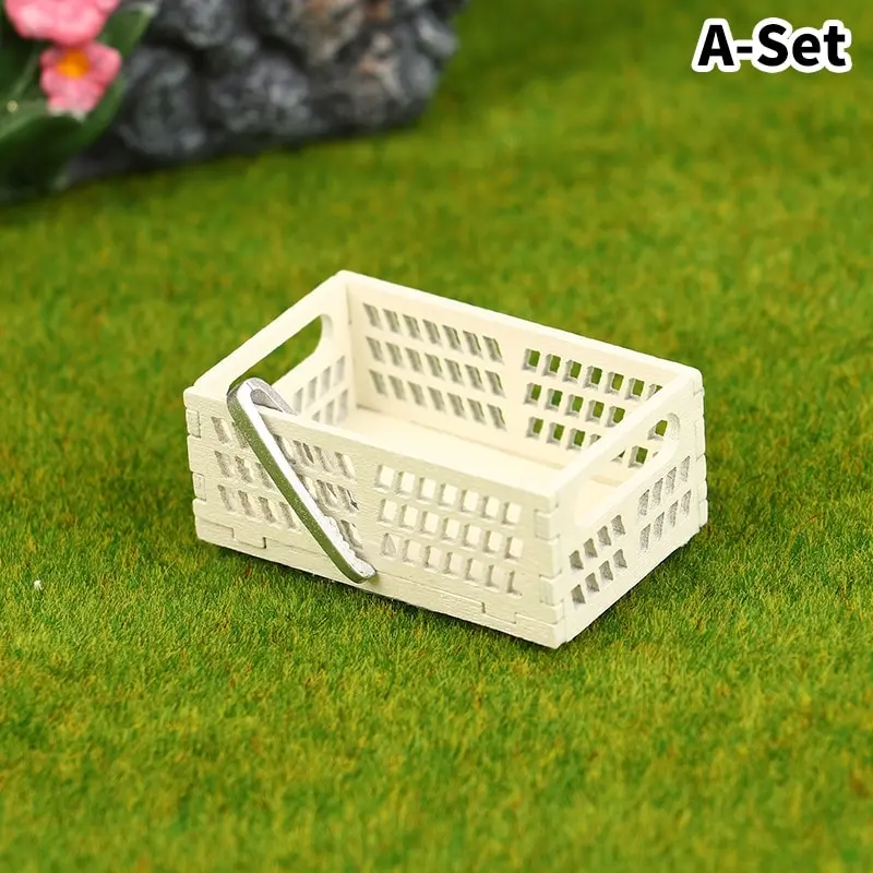 1Set 1:12 Dollhouse Miniature Wooden Bread Rack Cake Shelf Storage Box/Basket With Baking Clip DollHouse Scene Decor Accessories