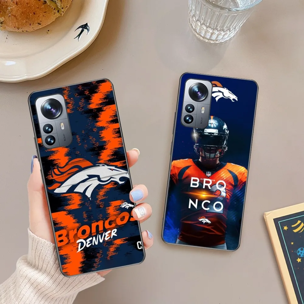Broncos-Denver  Phone Case For Xiaomi 13 12 11 Redmi Note12 Poco F5 F4 Series Soft Black Phone Cover