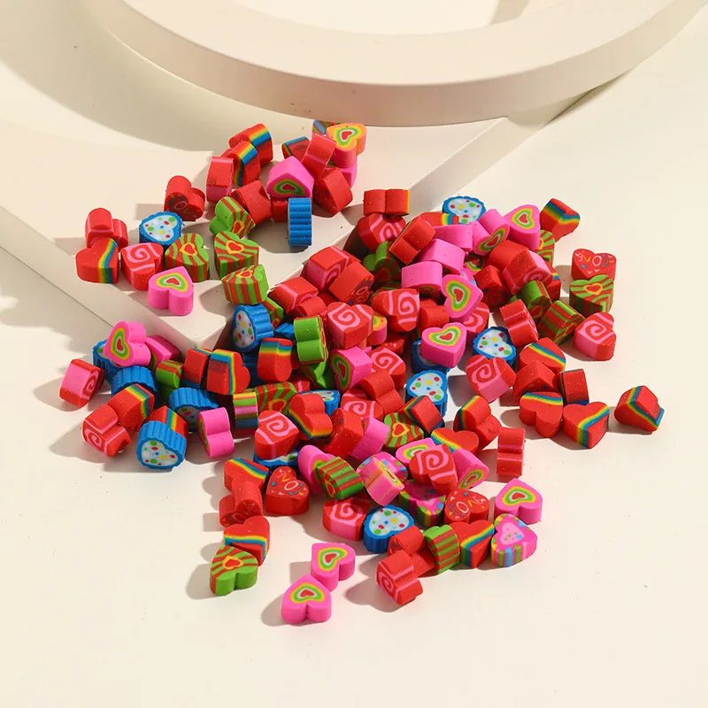10Pcs/Lot Cute Colorful Heart-Shaped Erasers Creative Student Gifts Kawaii Cartoon Love Pencil Rubber Kids School Stationery 5