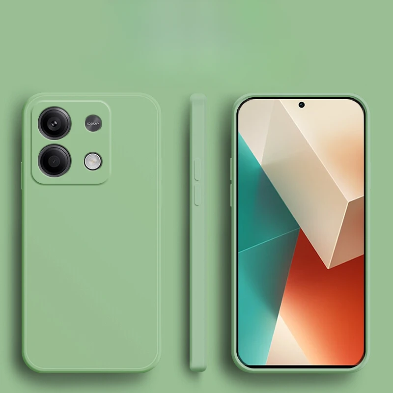 thumbnail image 1 of Funda cuadrada de silicona líquida para Xiaomi Redmi Note 13 Pro Plus, 4G, 5G, funda trasera suave protectora para cámara, 1 of 5