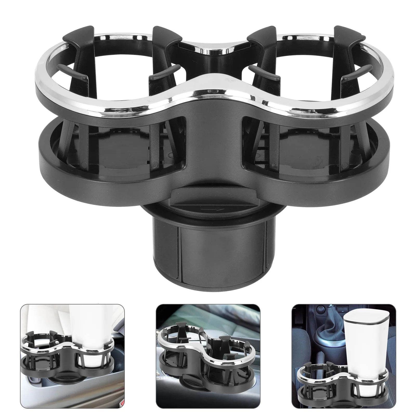 

Double Slot Car Water Cup Holder for Vehicle Expander Abs Vehicle-mounted Extender