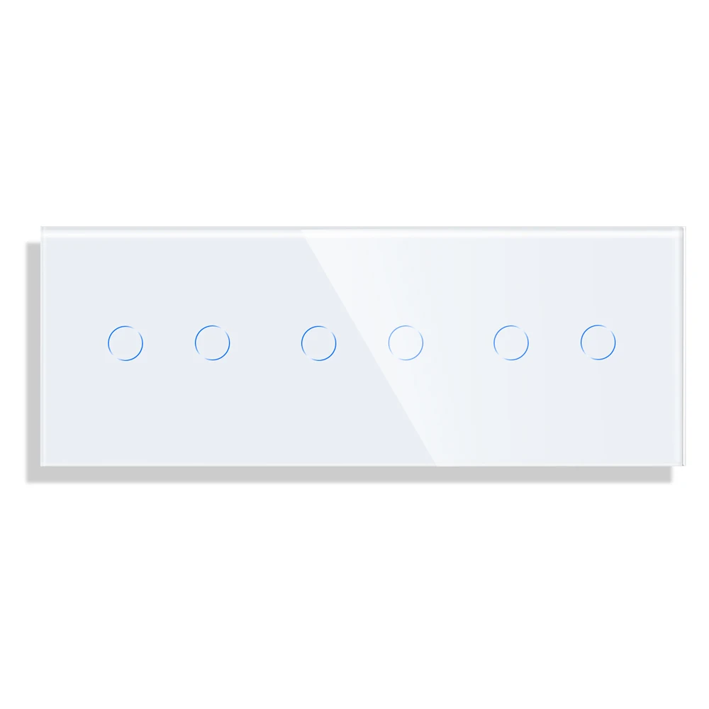 Triple gang touch sensor switch panel 86*229mm can match with touch switch function part smart wall switch wall touch switch socket