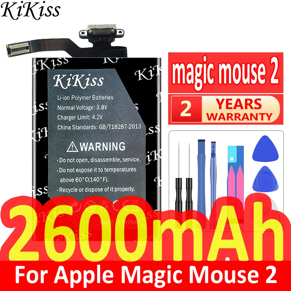 2600Mah Kikiss Potente Batteria 020-00633 Per Apple Magic Mouse 2 Mouse Wireless Mouse2