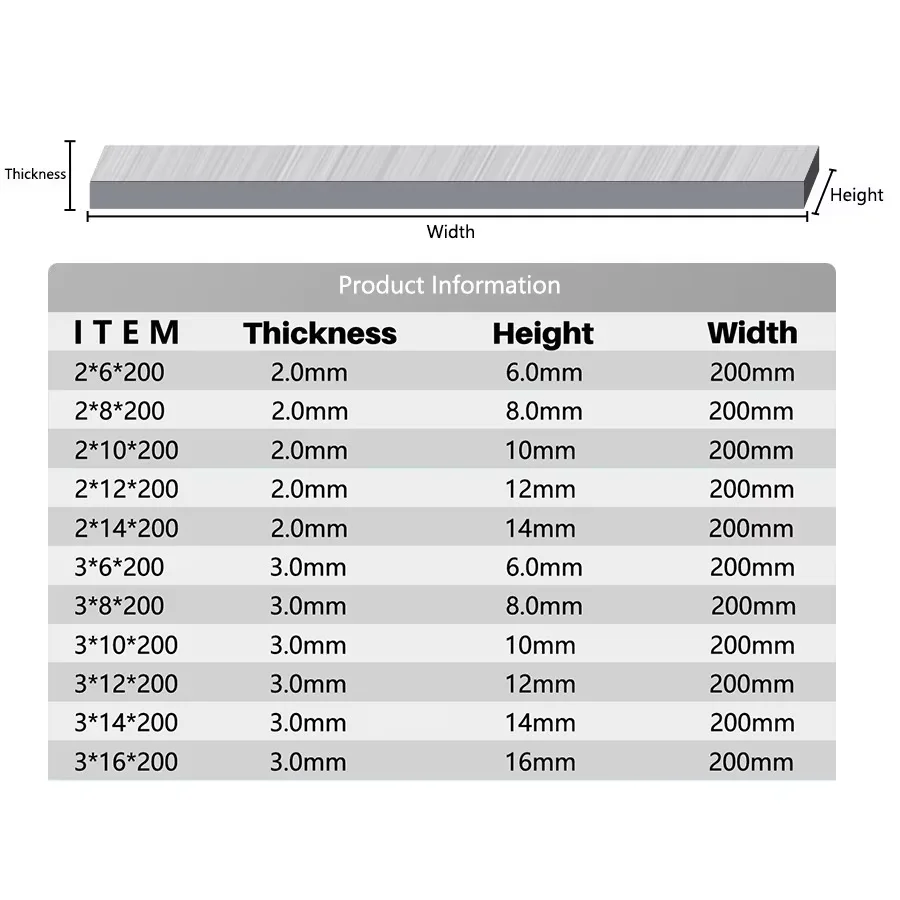 Lathe Turning Tool XUCHUAN 2mm High Speed Steel CNC Lathe Tool Bar White Steel Machining Cutting Bar
