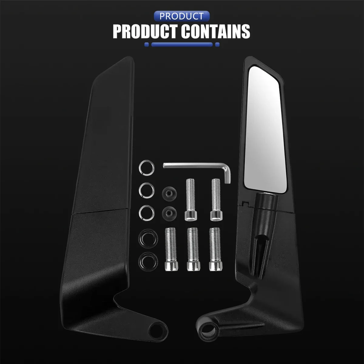 Motorcycle Mirrors For YAMAHA MT 07 MT07 MT 09 MT09 SP 10 MT10 SP Stealth Winglets Rotate Adjustable Kits