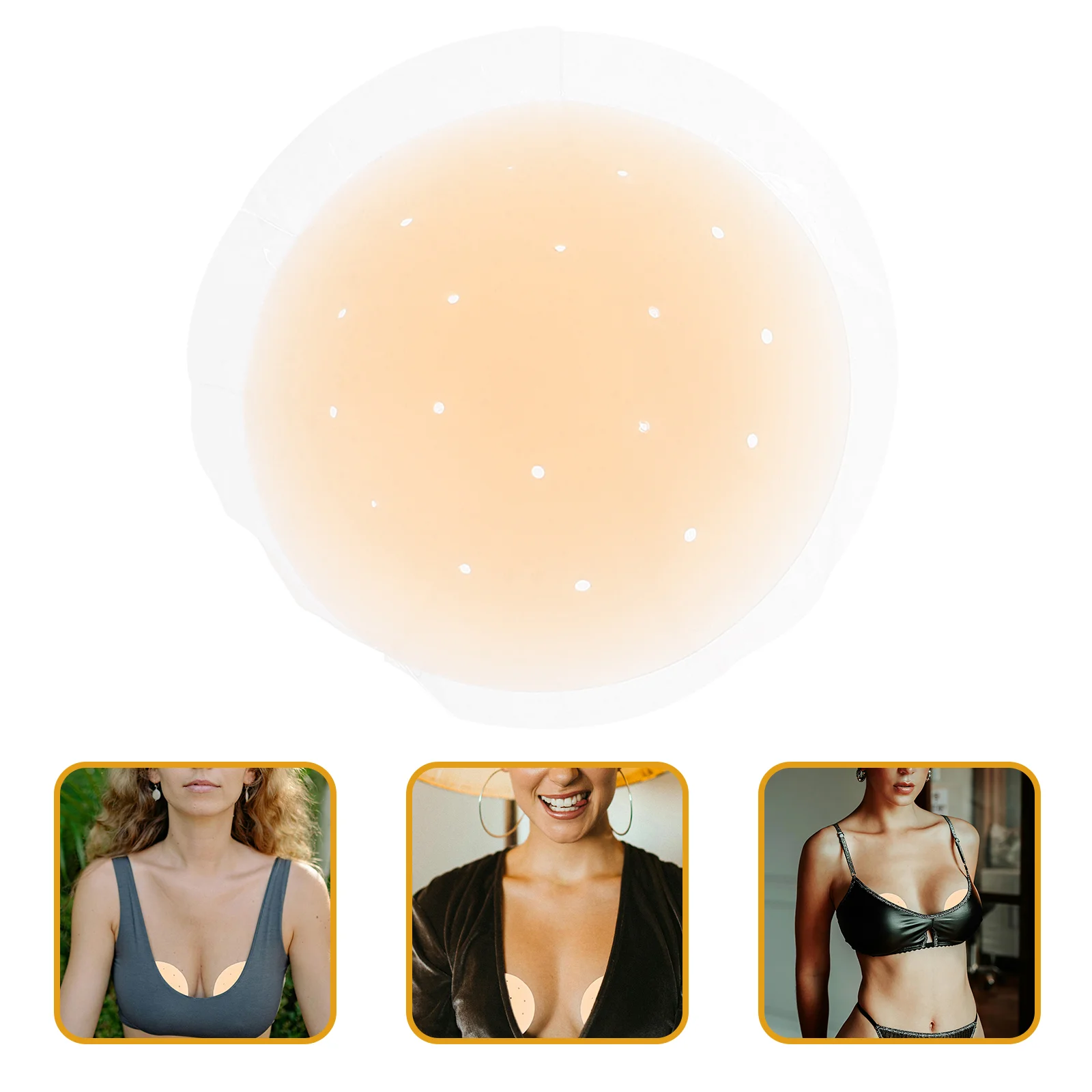 

Breathable Silicone Latex Patch Stickers Adhesive Breast Cover Invisible Pasties Covers Anti-bump Women Silica Gel for