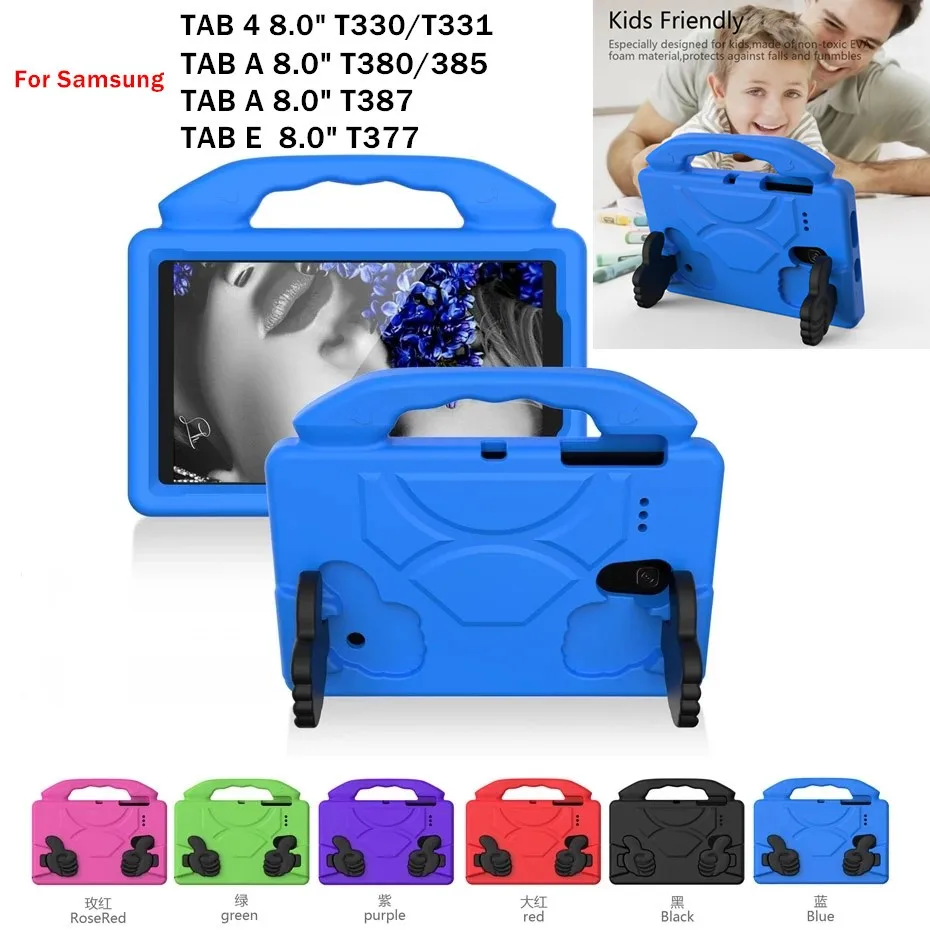 

Для Samsung Galaxy Tab 4 8,0, T330, T331, детский чехол-подставка для планшета Tab A 8,0, 2017, T380, T385, T387, E 8,0, T375, T377, A 8,4, строительные элементы