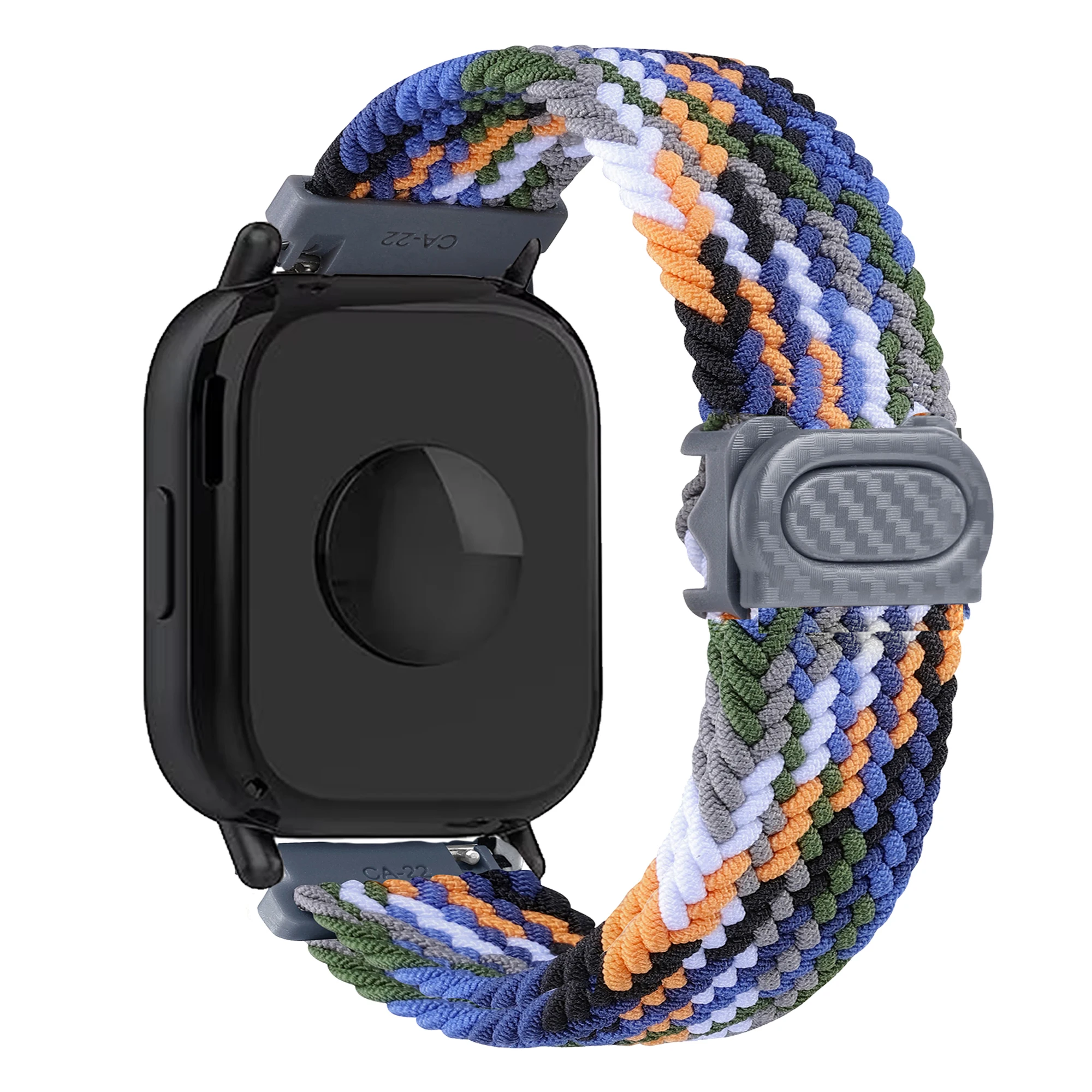 Braided Nylon Solo Loop Watchband - Universal 22mm Strap